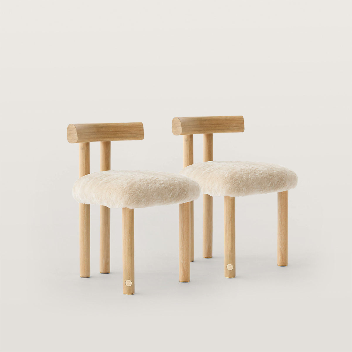 Wooden Frame Velvet Fabric Dining Chairs