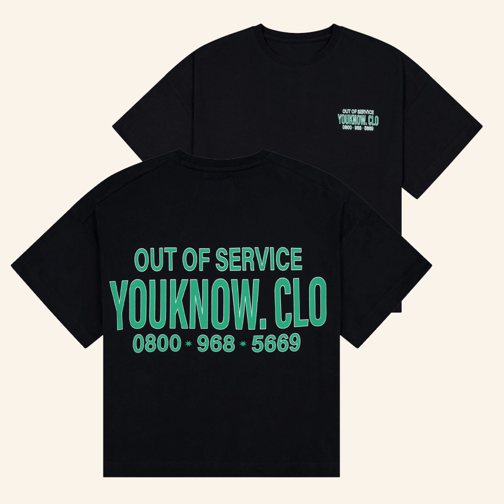 YouKnow Clothing Merch Out Of Service Black T-Shirt For Husband