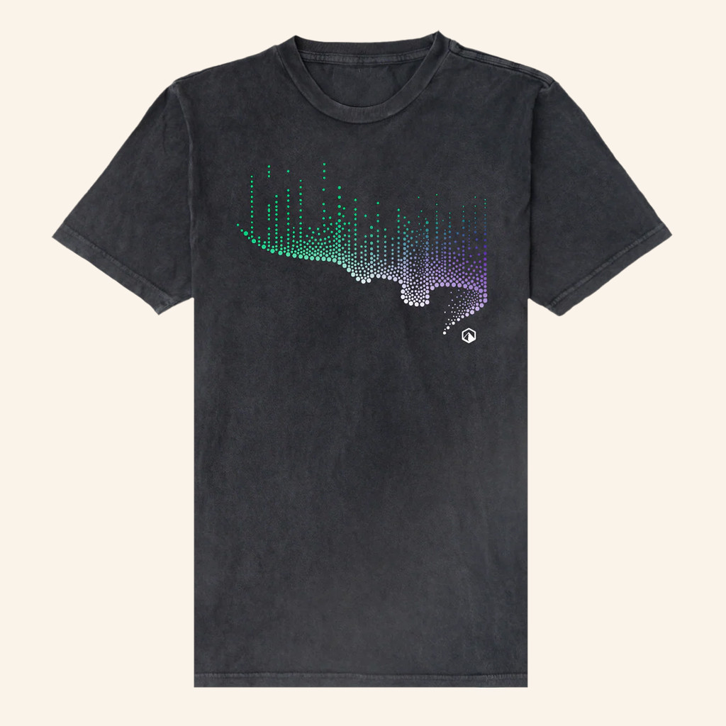 Yukon Built Merch Northern Lights Wash T-Shirt Christmas Presents For Him